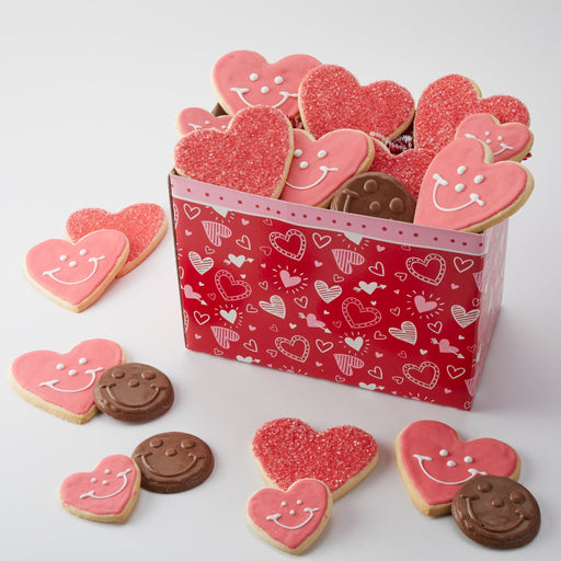 Cupid's Arrow Deluxe Valentine's Gift Basket - SmileyCookie.com individually wrapped, nut - free, and kosher cookies delivered to you!