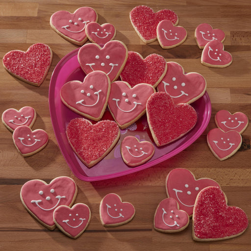 Heart to Heart Cookie Tray Gift Set - SmileyCookie.com individually wrapped, nut - free, and kosher cookies delivered to you!