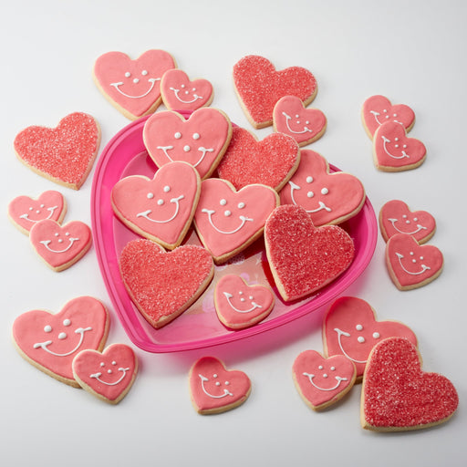 Heart to Heart Cookie Tray Gift Set - SmileyCookie.com individually wrapped, nut - free, and kosher cookies delivered to you!
