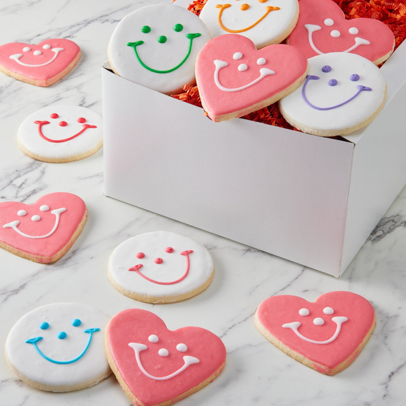 Hearts and Smiles Gift Box  - SmileyCookie.com individually wrapped, nut - free, and kosher cookies delivered to you!