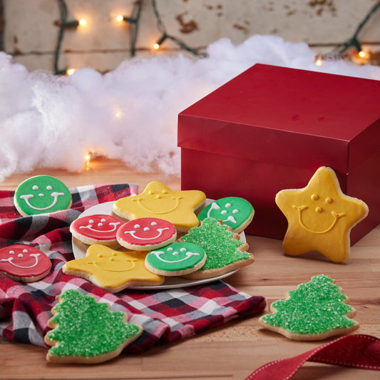 Holly Jolly Christmas Cookie Gift Pack - SmileyCookie.com individually wrapped, nut - free, and kosher cookies delivered to you!