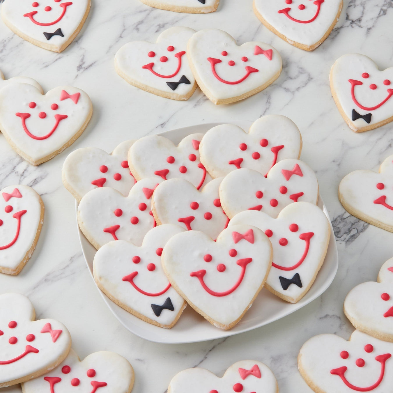 Wedding Hearts Smiley® Cookies - SmileyCookie.com individually wrapped, nut - free, and kosher cookies delivered to you!